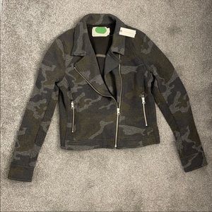 Anthropologie camo moto jacket